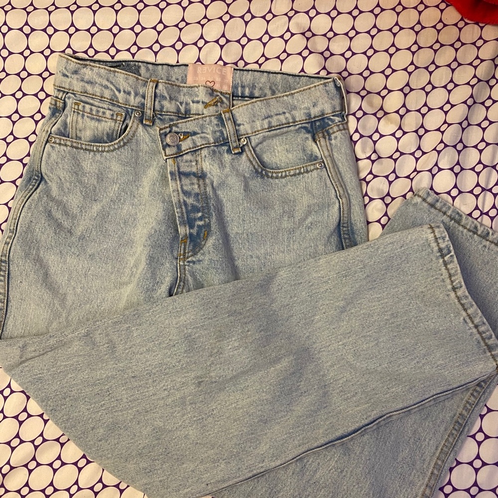 Revice asymmetrical high waisted jeans